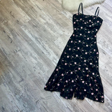 Niulatu Spaghetti Strap Sheath Beaded Chiffon Short Prom Dresses, Vintage Black Homecoming Dresses HZ1026