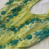 Niulatu Halter Sheath Beaded Chiffon Prom Dresses, Yellow Homecoming Dresses HZ1026