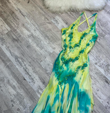 Niulatu Halter Sheath Beaded Chiffon Prom Dresses, Yellow Homecoming Dresses HZ1026