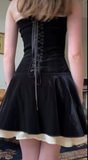 Niulatu Strapless A-Line Velvet Short Prom Dresses, Black Homecoming Dresses, Sleeveless Birthday Dresses HZ1026