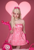 Niulatu Strapless Sheath Short Prom Dresses Pink Homecoming Dresses Birthday Dresses HZ1026
