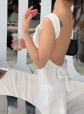 Niulatu Strapless Sheath Short Prom Dresses, White Homecoming Dresses, Backless Birthday Dresses HZ1026