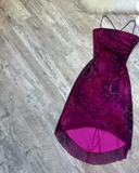 Niulatu Sheath Chiffon Short Prom Dresses, Grape Homecoming Dresses, Spaghetti Strap Birthday Dresses HZ1026