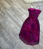 Niulatu Sheath Chiffon Short Prom Dresses, Grape Homecoming Dresses, Spaghetti Strap Birthday Dresses HZ1026