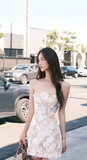 Niulatu Strapless Sheath Homecoming Dresses, Tulle Applique Sleeveless Short Prom Dresses HZ1026