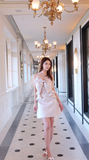 Niulatu Spaghetti Strap Sheath Satin Short Prom Dresses, Off-White Homecoming Dresses HZ1026