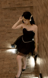 Niulatu Strapless A-Line Birthday Dresses, Black Homecoming Dresses HZ1026