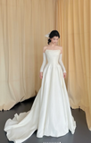 Niulatu Strapless A-line Simple Wedding Dresses Ivory Bridal Gowns HZ1026