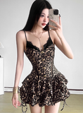Niulatu Print Homecoming Dresses Spaghetti Straps Sexy Birthday Dresses HZ1026