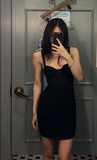 Niulatu Tight Hoco Dresses Black Short Prom Dresses Spaghetti Straps Birthday Dresses HZ1026