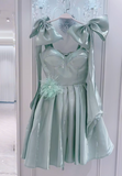 Niulatu Short A-Line Prom Dresses, Green Homecoming Dresses, Cute Birthday Dresses HZ1026