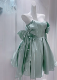 Niulatu Short A-Line Prom Dresses, Green Homecoming Dresses, Cute Birthday Dresses HZ1026