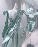 Niulatu Short A-Line Prom Dresses, Green Homecoming Dresses, Cute Birthday Dresses HZ1026