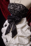 Niulatu Strapless Ball Gown Lace Birthday Dresses Taffeta White Hoco Dresses HZ1026