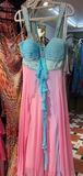 Niulatu Straps Sheath Birthday Dresses Chiffon Pink Formal Dresses HZ1026