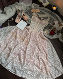 Niulatu Lace Strap A-Line Birthday Dresses Pink Formal Dresses HZ1026