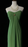 Niulatu Strapless Sheath Wedding Guest Dresses Chiffon Green Formal Dresses HZ1026