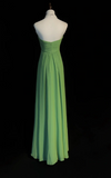 Niulatu Strapless Sheath Wedding Guest Dresses Chiffon Green Formal Dresses HZ1026
