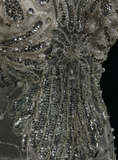 Niulatu Spaghetti Strap Mermaid Long Prom Dresses Chiffon Beaded Grey Formal Dresses HZ1026