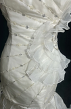Niulatu Sweetheart Mermaid Sleeveless Long Wedding Dresses Beaded White Bridal Gowns HZ1026