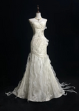 Niulatu Sweetheart Mermaid Sleeveless Long Wedding Dresses Beaded White Bridal Gowns HZ1026