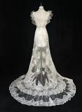 Niulatu V-Neck Sheath Sleeveless Long Wedding Dresses Tulle Lace White Bridal Gowns HZ1026