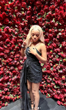 Niulatu Sweetheart Neck Sheath Short Prom Dresses Black Homecoming Dresses Applique Sleeveless Black Birthday Dresses HZ1026