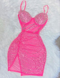 Niulatu Spaghetti Straps Tight Short Prom Dresses Chiffon Pink Homecoming Dresses HZ1026