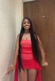 Niulatu Strapless Bodycon Homecoming Dresses Chiffon Short Prom Dresses Red Birthday Dresses HZ1026