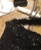 Niulatu One Shoulder Sheath Homecoming Dresses Tulle Applique Short Prom Dresses Black Birthday Dresses HZ1026