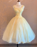 Niulatu Straps A-Line short Prom Dresses Sweet butter yellow Birthday Dresses HZ1026