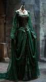 Niulatu Sheath Long Sleeve Dark Green Long Prom Dresses Tulle Beaded Square Neck Birthday Dresses HZ1026