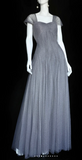 Niulatu Sweetheart Neck Sheath Long Prom Dresses Tulle Dark Gray Evening Gowns HZ1026