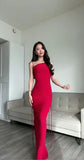 Niulatu Spaghetti Strap Bodycon Long Prom Dresses, Chiffon Burgundy Formal Dresses Backless New Year's Eve Dresses HZ1026