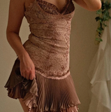 Niulatu Pink Spaghetti Strap Chiffon Party Dresses Lace Applique Short Prom Dresses Homecoming Dress HZ1026