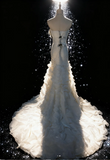 Niulatu Sweetheart Neck Mermaid Long Wedding Dresses Chiffon Sleeveless Bridal Gowns White Bridal Dresses HZ1026