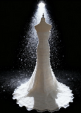 Niulatu Strapless Sheath Long Wedding Dresses Tulle White Bridal Gowns Sleeveless Bridal Dresses HZ1026
