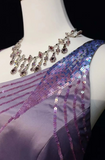 Niulatu Asymmetric Neck Sheath Lavender Long Prom Dresses Satin Lavender Evening Dresses HZ1026