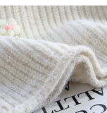 Niulatu diamond-studded 3D flower pullover sweater HZ1108