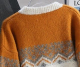 Niulatu Isle Vintage Contrast Cardigan Sweater HZ1108