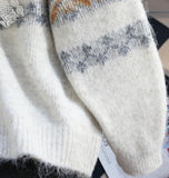 Niulatu Isle Vintage Contrast Cardigan Sweater HZ1108