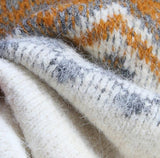 Niulatu Isle Vintage Contrast Cardigan Sweater HZ1108