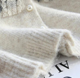 Niulatu Isle Vintage Contrast Cardigan Sweater HZ1108