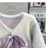 Niulatu style gentle lace sweater HZ1108