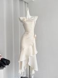 Niulatu ruffled suspender dress birthday dress HZ1026