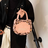 Niulatu print plush patchwork tote bag crossbody bag HZ1108