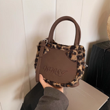 Niulatu print plush patchwork tote bag crossbody bag HZ1108