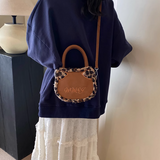 Niulatu print plush patchwork tote bag crossbody bag HZ1108