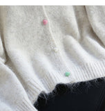 Niulatu button simple knitted cardigan HZ1108