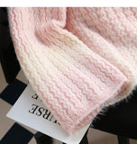 Niulatu Lace-up Gradient Color Age-Reducing Knitted Sweater HZ1108